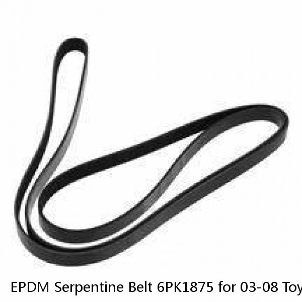 EPDM Serpentine Belt 6PK1875 for 03-08 Toyota Matrix Corolla Celica 1.8L l4 GAS (Fits: Toyota) #1 image